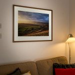 There is local artwork throughout the cottage. This is a landscape photo by Karen Frenkel Karen Frenkel photo in the living room