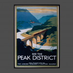 'See the Peak District' historic railway poster